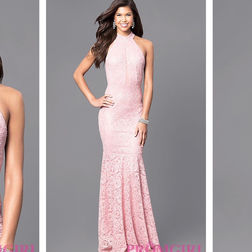 Beautiful laced pink mermaid gown